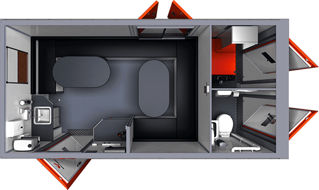 16ft Cabin - Welfare Van hire Staffordshire Cheshire Nationwide - Welfare Vans 4 Less