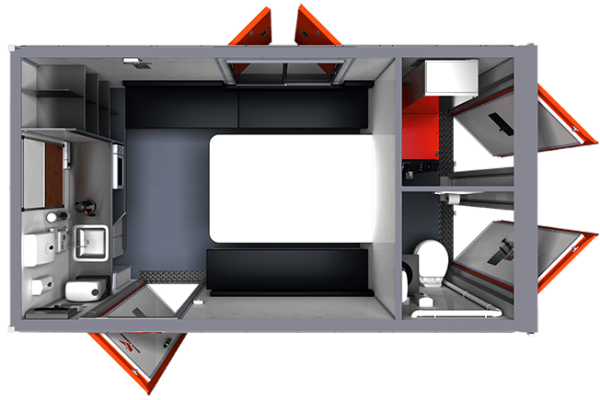 cabin - 14 Ft Welfare Unit - Welfare Van hire Staffordshire Cheshire Nationwide